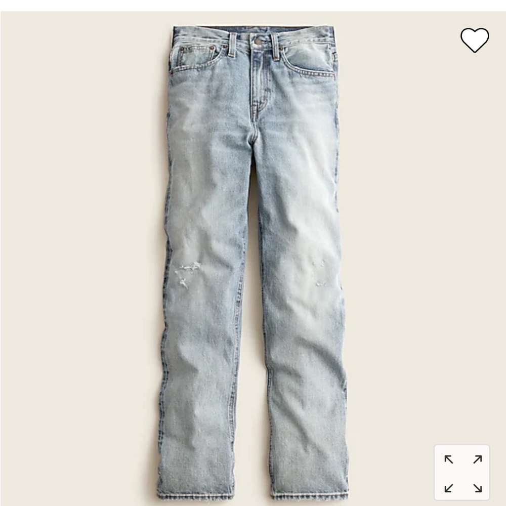 J crew Point Sur vista straight jean in Pale Indigo wash:
selvedge edition